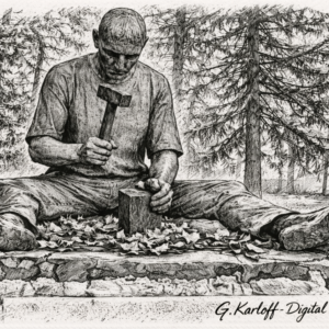 ALFEDENA Il selciatore (carboncino)